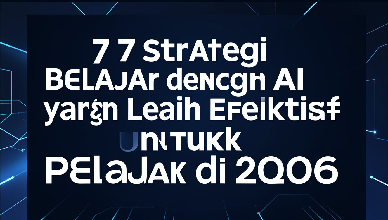 7 Strategi Belajar dengan AI yang Lebih Efektif untuk Pelajar di 2026