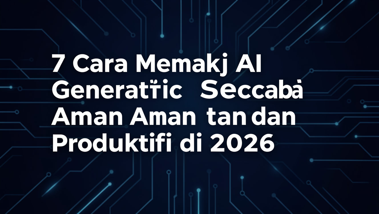 7 Cara Memakai AI Generatif Secara Aman dan Produktif di 2026