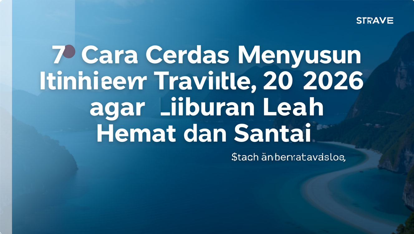 7 Cara Cerdas Menyusun Itinerary Travel 2026 agar Liburan Lebih Hemat dan Santai