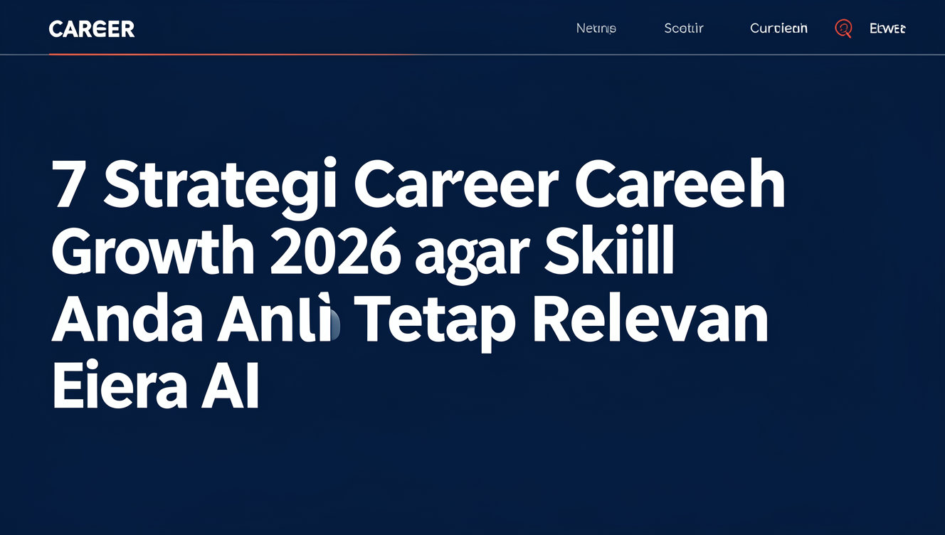 7 Strategi Career Growth 2026 agar Skill Anda Tetap Relevan di Era AI