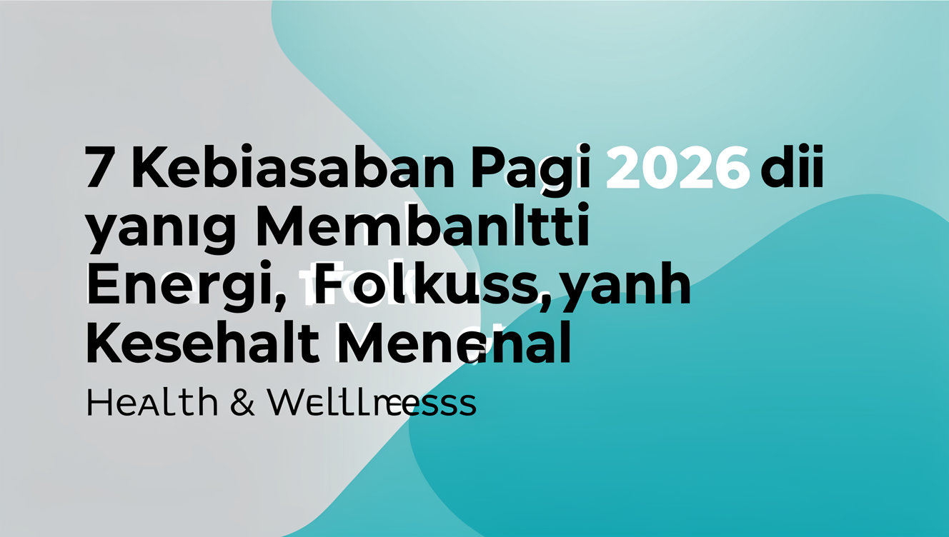 7 Kebiasaan Pagi di 2026 yang Membantu Energi, Fokus, dan Kesehatan Mental