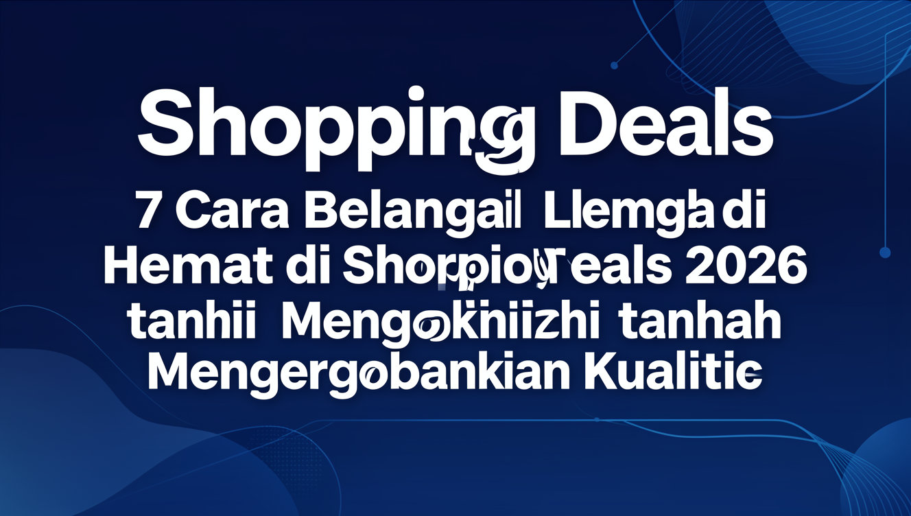 7 Cara Belanja Lebih Hemat di Shopping Deals 2026 tanpa Mengorbankan Kualitas