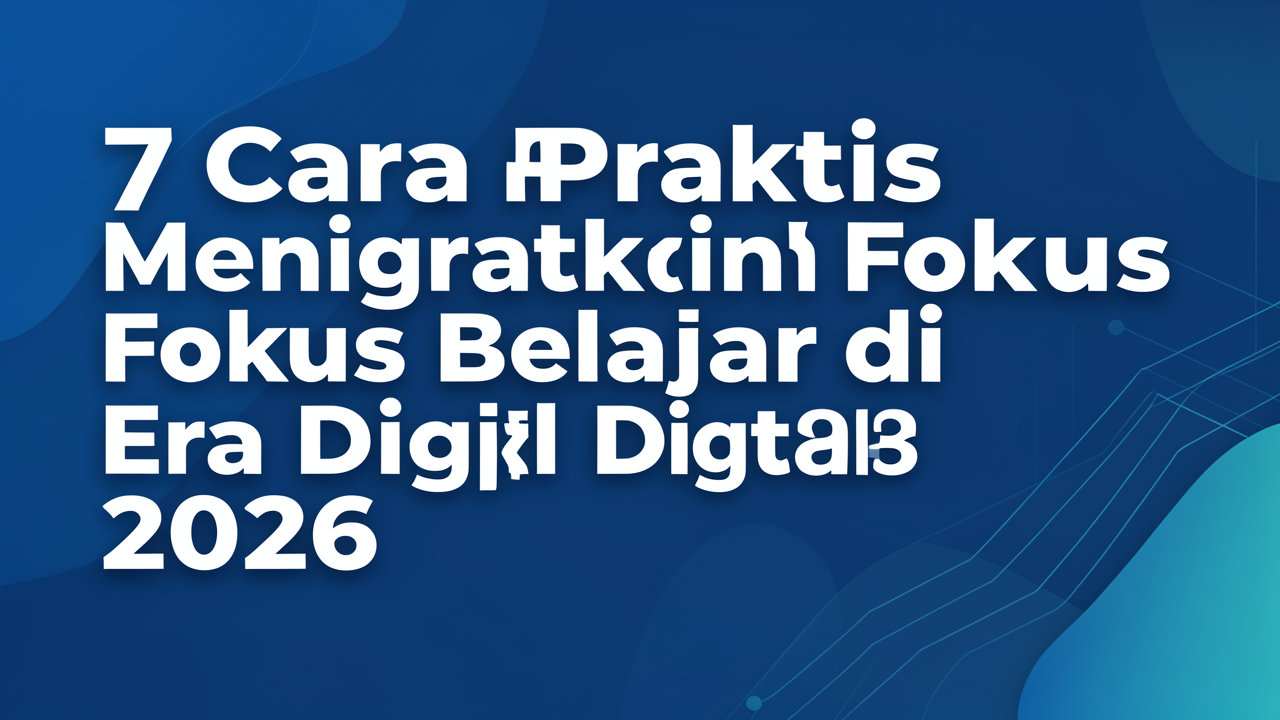 7 Cara Praktis Meningkatkan Fokus Belajar di Era Digital 2026