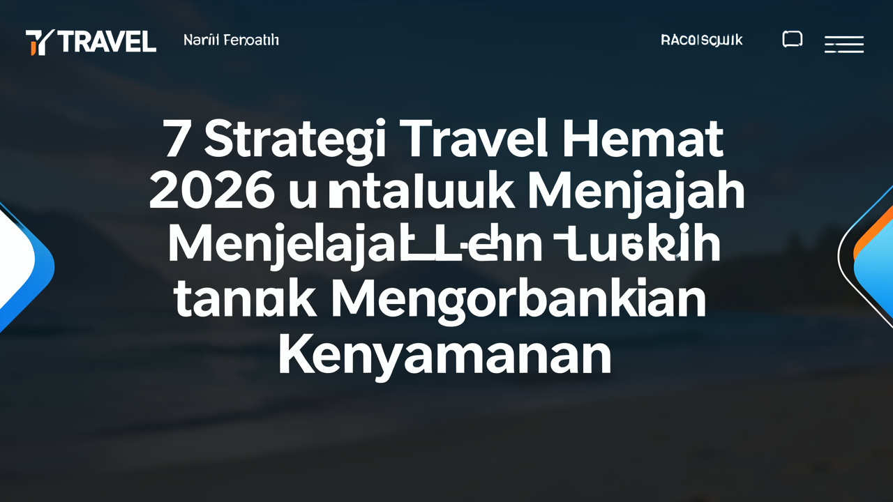 7 Strategi Travel Hemat 2026 untuk Menjelajah Lebih Lama tanpa Mengorbankan Kenyamanan