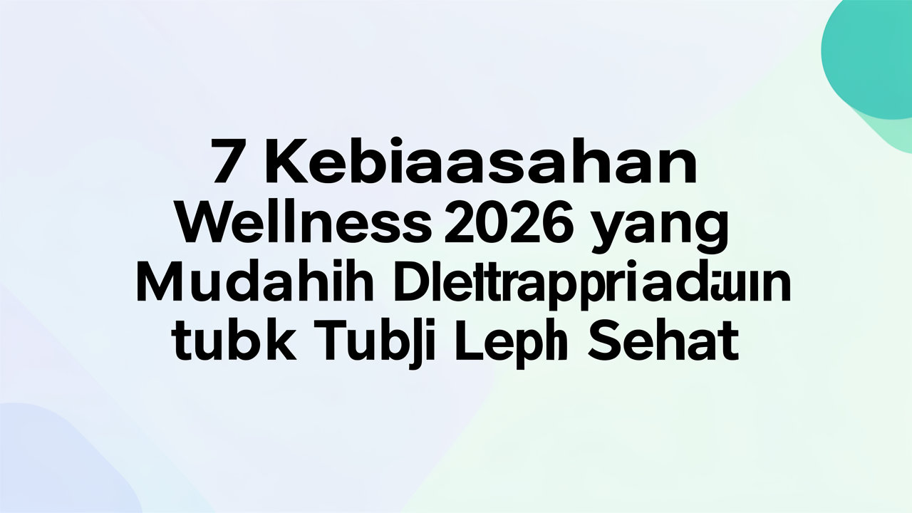7 Kebiasaan Wellness 2026 yang Mudah Diterapkan untuk Tubuh Lebih Sehat