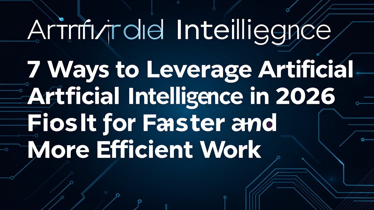 7 Practical Ways to Use Artificial Intelligence in 2026 for Faster, Smarter Work