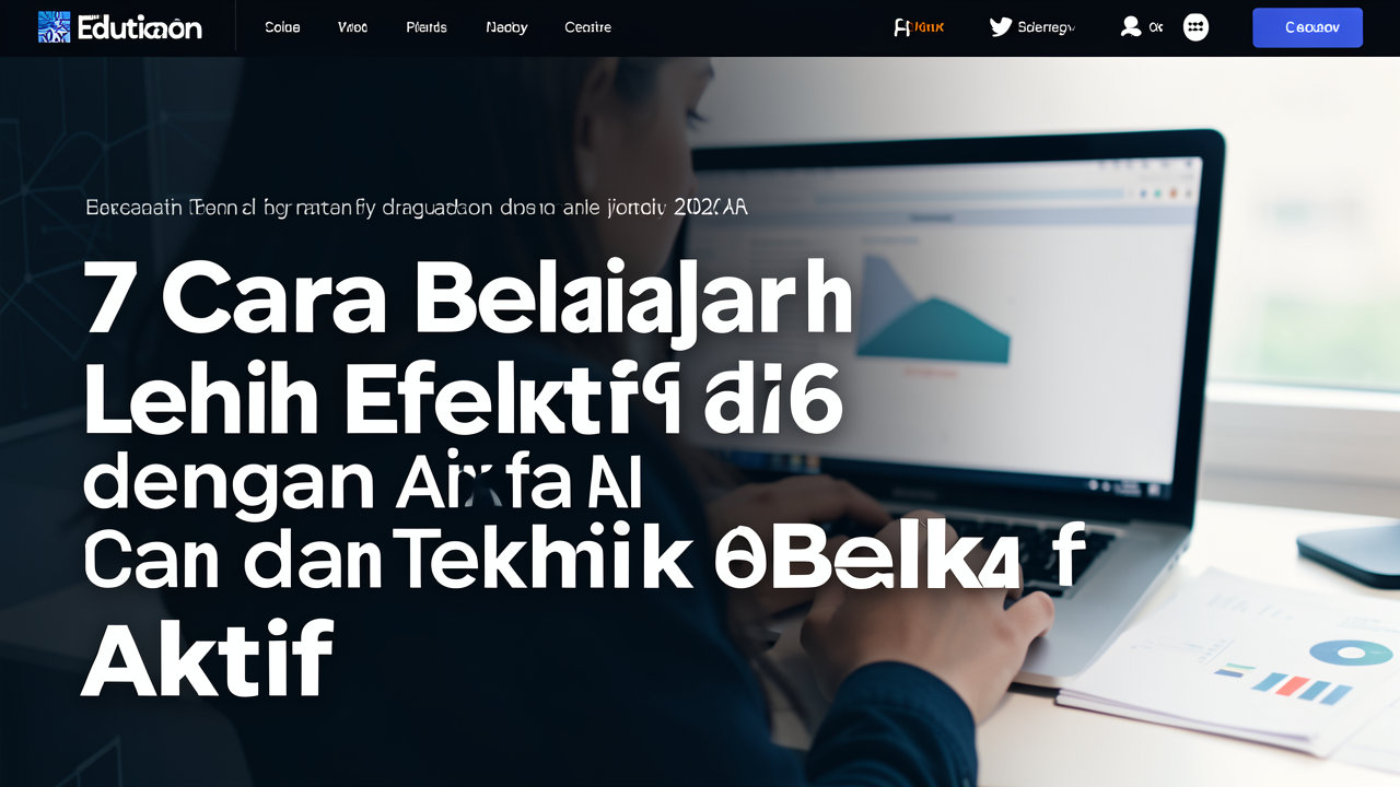 7 Cara Belajar Lebih Efektif di 2026 dengan AI dan Teknik Belajar Aktif