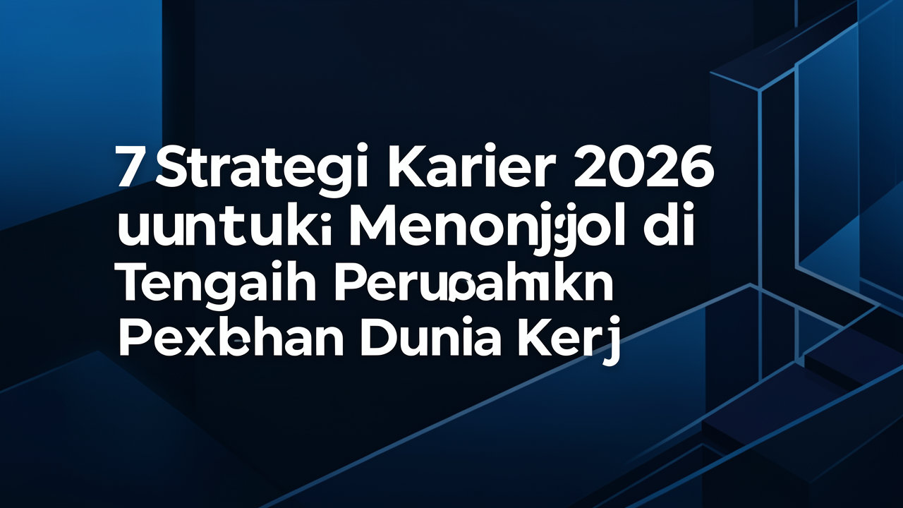 7 Strategi Karier 2026 untuk Menonjol di Tengah Perubahan Dunia Kerja