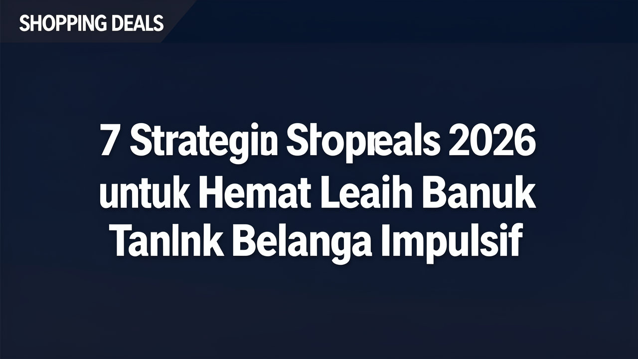 7 Strategi Shopping Deals 2026 untuk Hemat Lebih Banyak Tanpa Belanja Impulsif