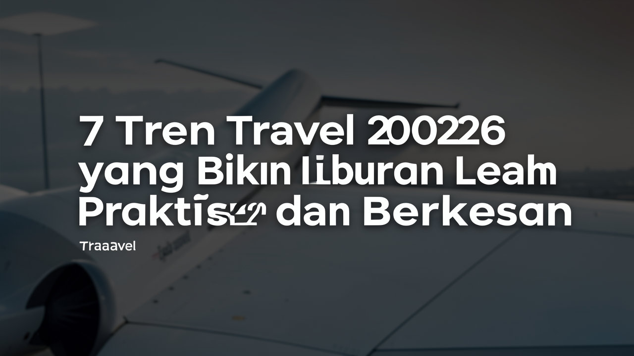 7 Tren Travel 2026 yang Bikin Liburan Lebih Praktis dan Berkesan