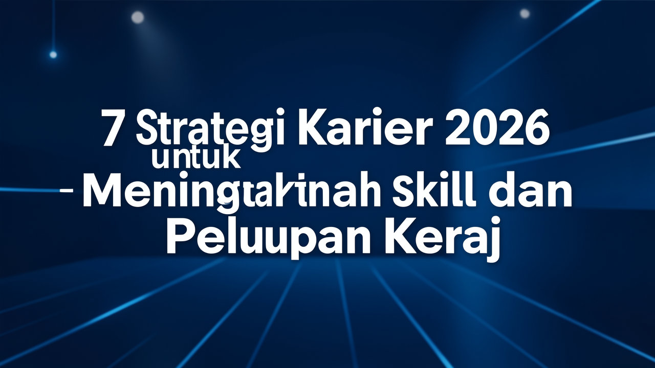 7 Strategi Karier 2026 untuk Meningkatkan Skill dan Peluang Kerja