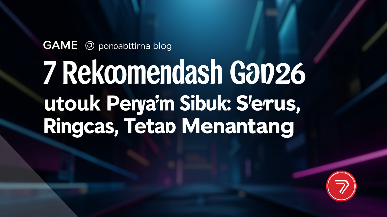 7 Rekomendasi Game 2026 untuk Pemain Sibuk: Seru, Ringkas, dan Tetap Menantang