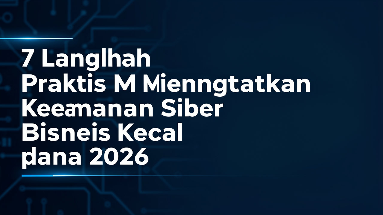 7 Langkah Praktis Meningkatkan Keamanan Siber Bisnis Kecil pada 2026