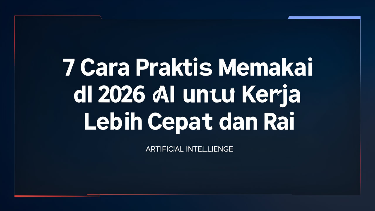 7 Cara Praktis Memakai AI di 2026 untuk Kerja Lebih Cepat dan Rapi