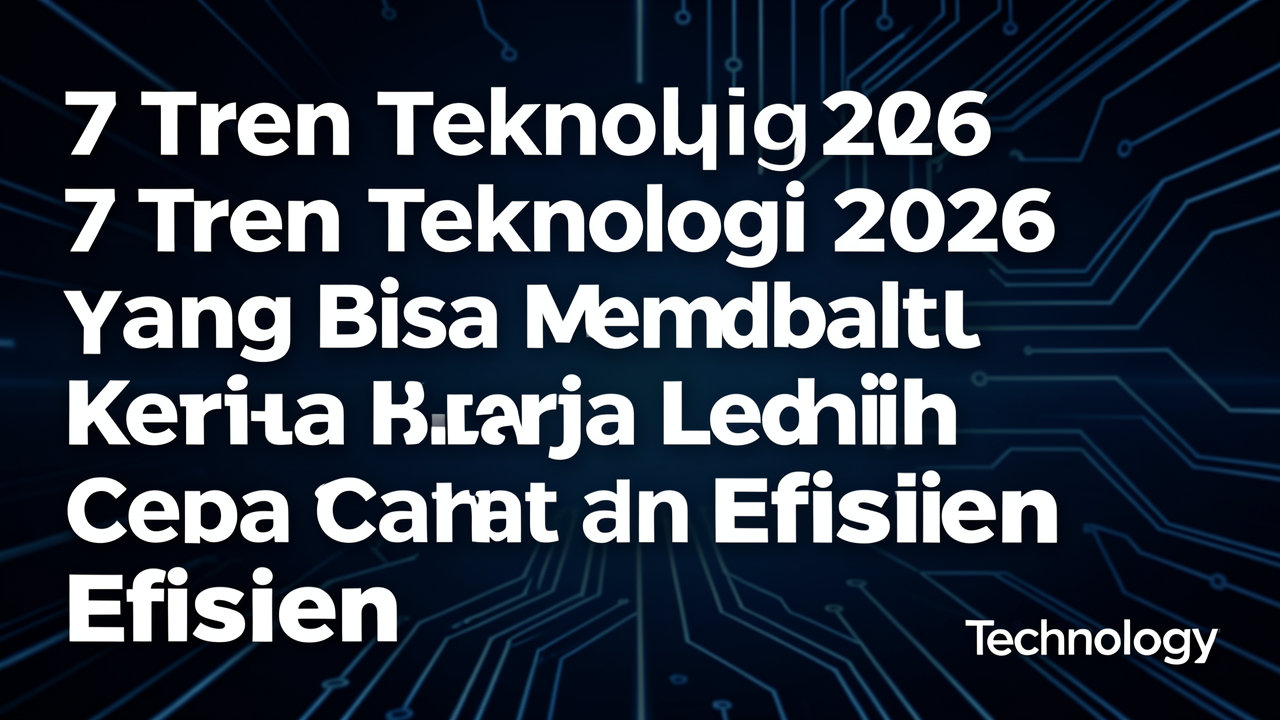 7 Tren Teknologi 2026 yang Bisa Membantu Kerja Lebih Cepat dan Efisien