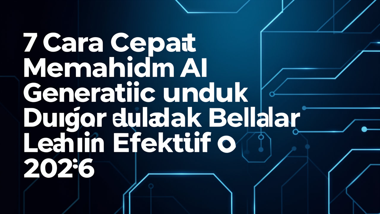 7 Cara Cepat Memahami AI Generatif untuk Belajar Lebih Efektif di 2026