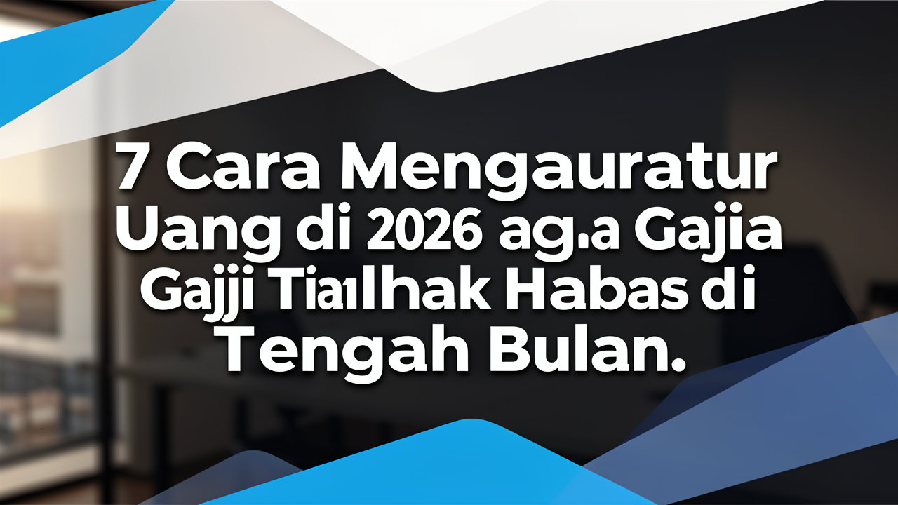 7 Cara Mengatur Uang di 2026 agar Gaji Tidak Habis di Tengah Bulan