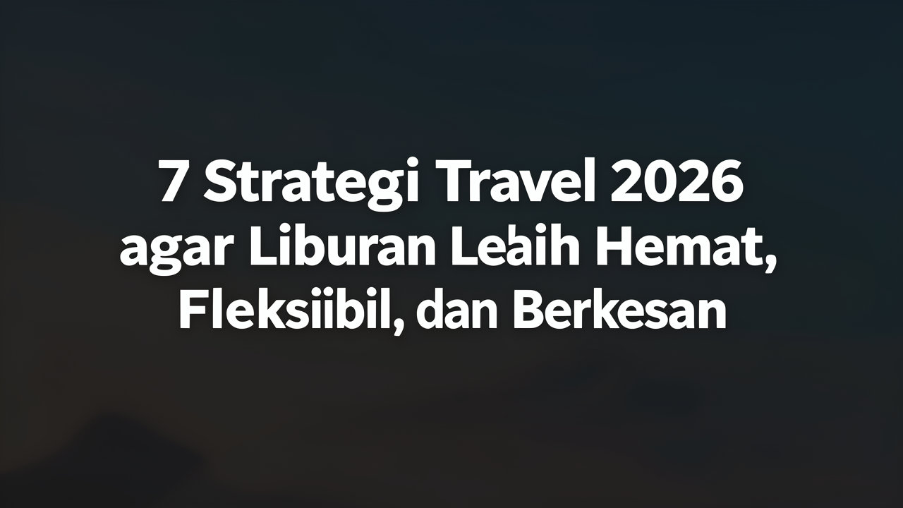 7 Strategi Travel 2026 agar Liburan Lebih Hemat, Fleksibel, dan Berkesan