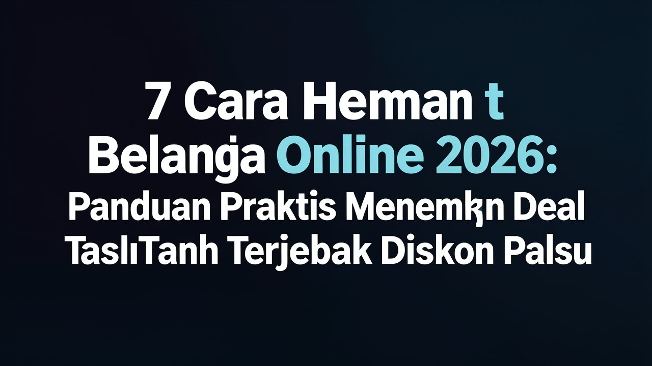 7 Cara Hemat Belanja Online 2026: Panduan Praktis Menemukan Deal Tanpa Terjebak Diskon Palsu