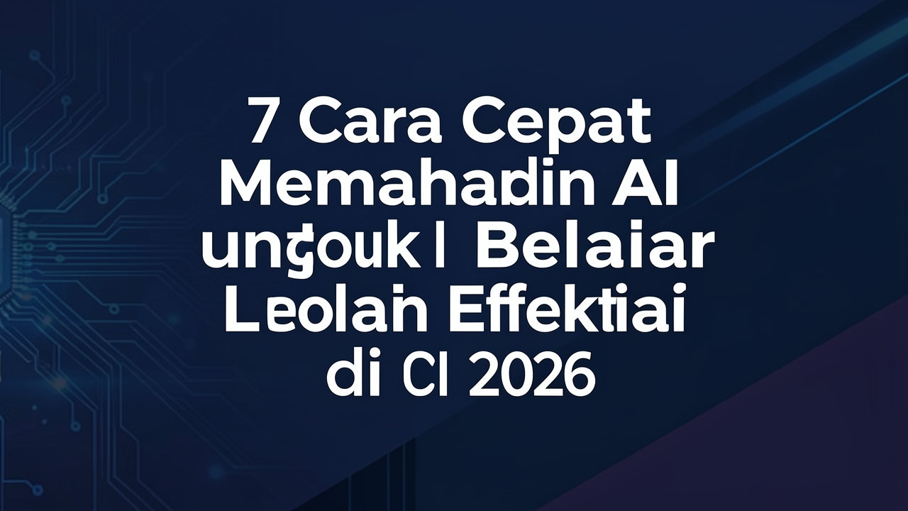 7 Cara Cepat Memahami AI untuk Belajar Lebih Efektif di 2026