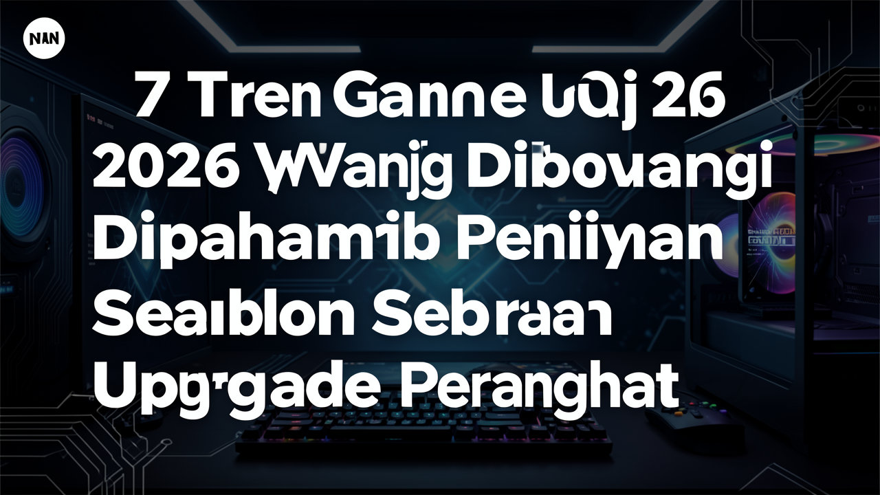 7 Tren Game 2026 yang Wajib Dipahami Pemain Sebelum Upgrade Perangkat