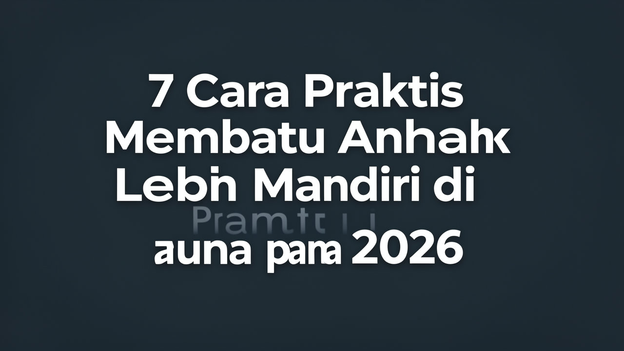7 Cara Praktis Membantu Anak Lebih Mandiri di Rumah pada 2026