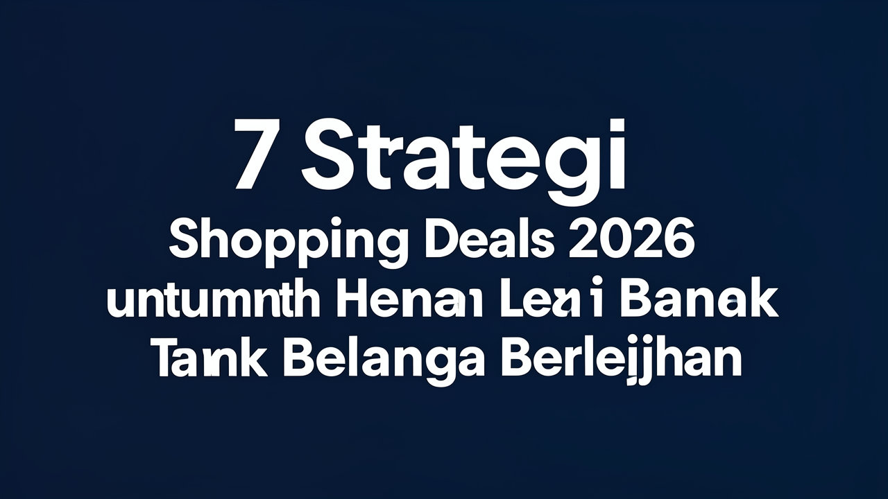 7 Strategi Shopping Deals 2026 untuk Hemat Lebih Banyak Tanpa Belanja Berlebihan