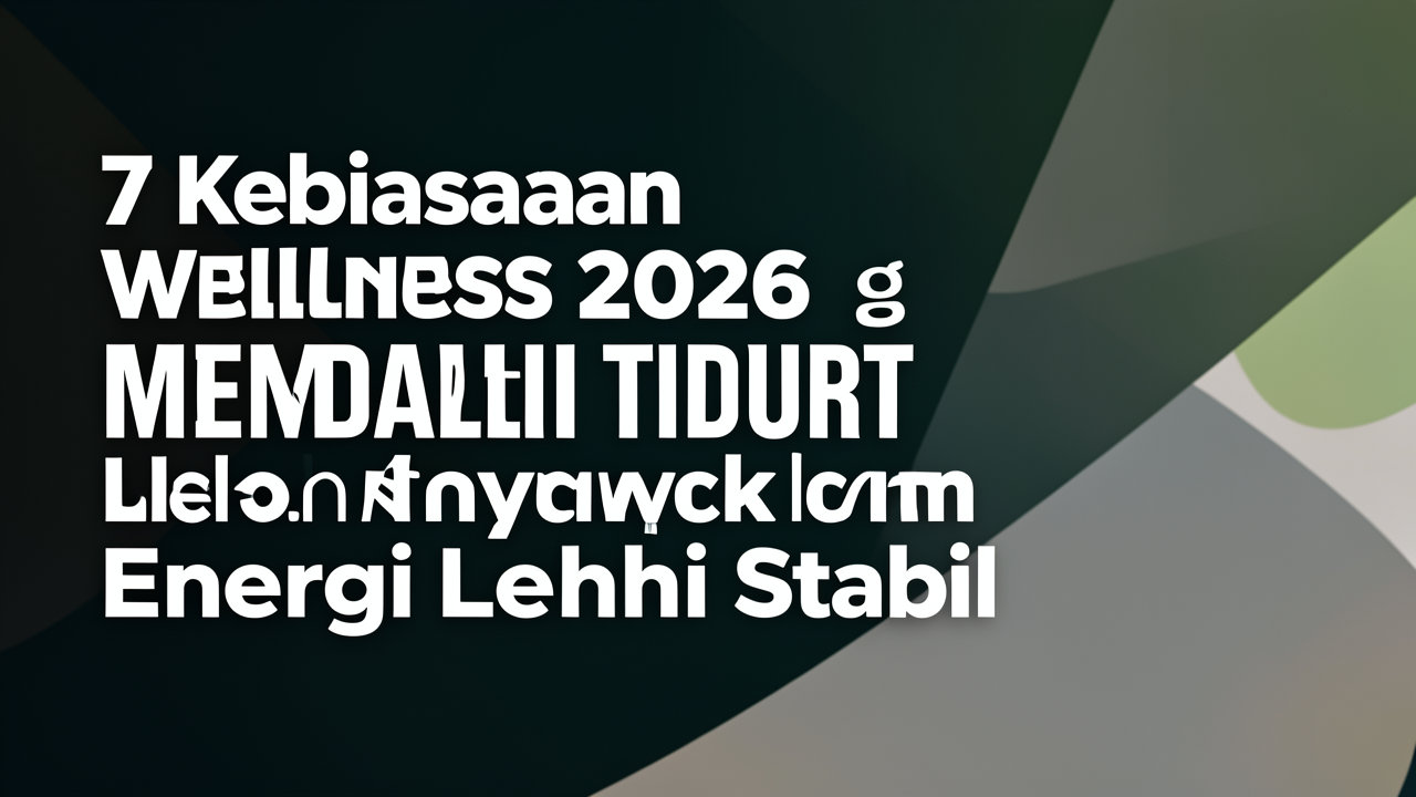 7 Kebiasaan Wellness 2026 yang Membantu Tidur Lebih Nyenyak dan Energi Lebih Stabil