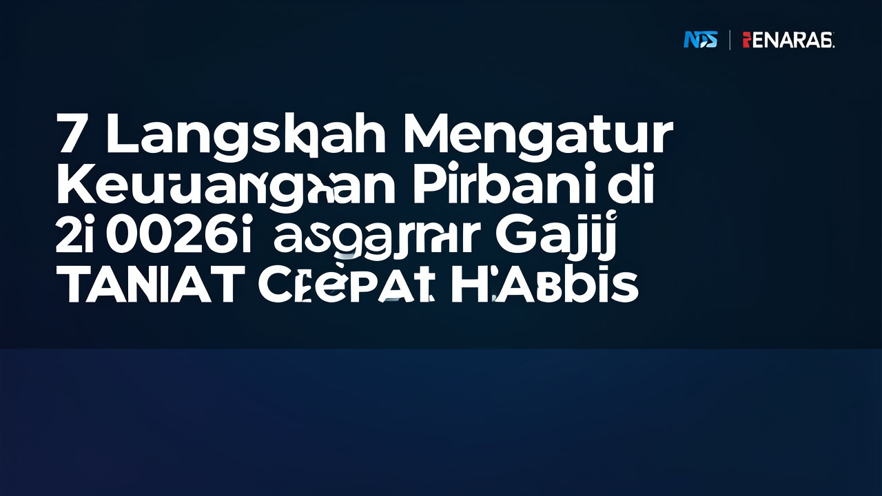 7 Langkah Mengatur Keuangan Pribadi di 2026 agar Gaji Tidak Cepat Habis