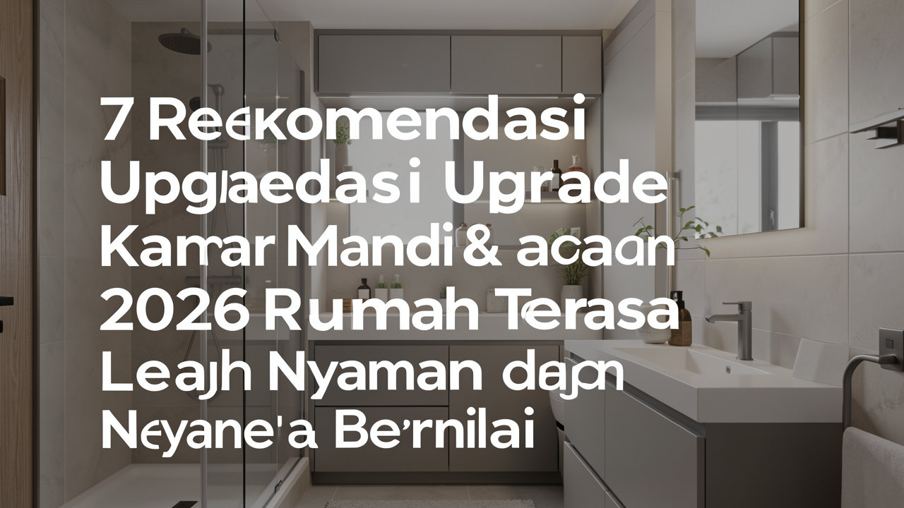 7 Rekomendasi Upgrade Kamar Mandi 2026 agar Rumah Terasa Lebih Nyaman dan Bernilai