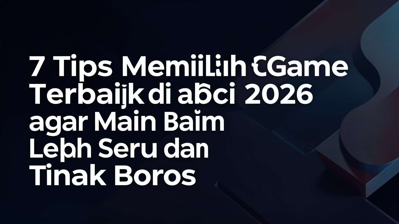 7 Tips Memilih Game Terbaik di 2026 agar Main Lebih Seru dan Tidak Boros